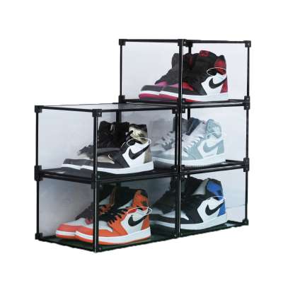 Top Grade AJ Basketball Sneakers Transparent Plastic Acrylic Shoe Box for Storage